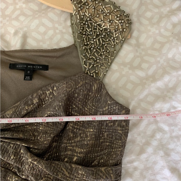 David Meister | Embroidered Cap Sleeve Cocktail Dress | Size 8 - Picture 12 of 15